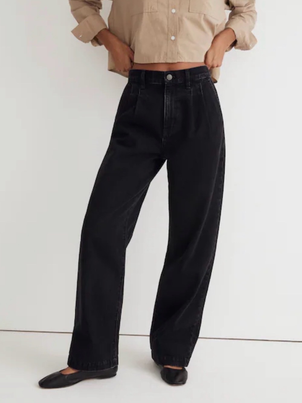 Madewell Harlow Wide-Leg Jeans - Black